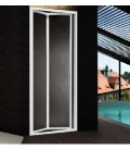 SMERALDA Porta doccia due ante a libro in cristallo 3mm TEMPERATO PROFILO ARGENTO LUCIDO